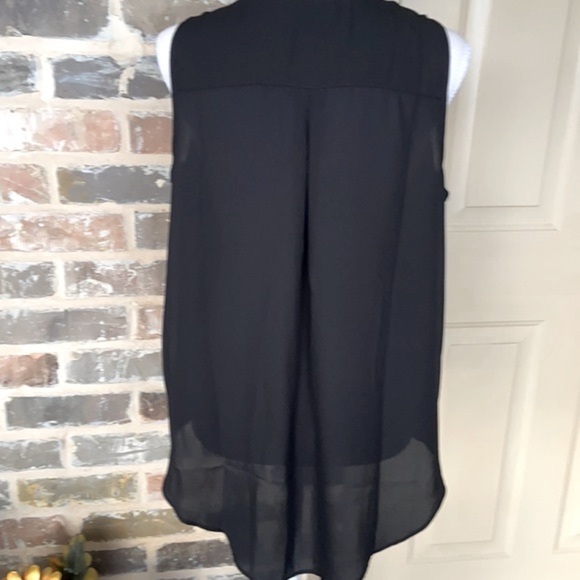 NWOT Cato Rich Black Lined Sheer Top Size Large - Picture 4 of 9